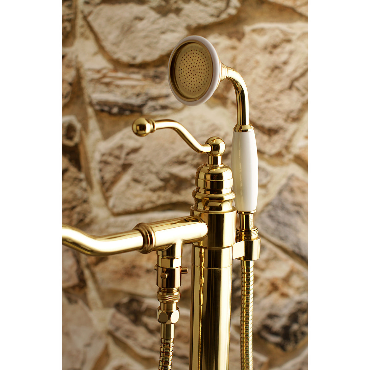 English Country Freestanding Tub Faucet with Hand Shower