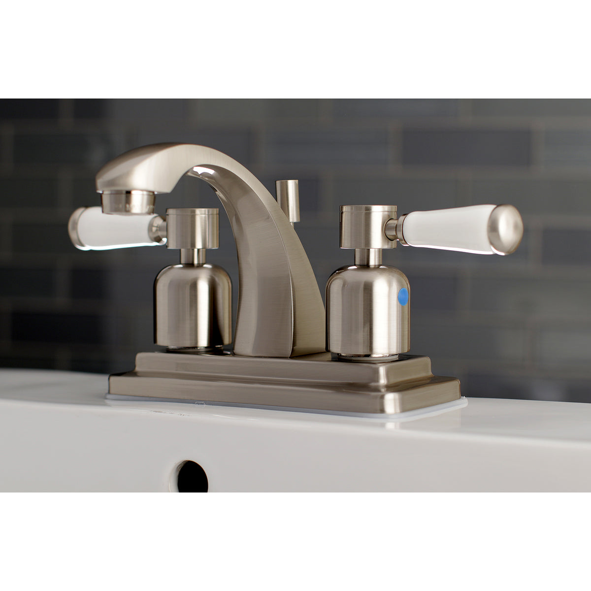 Kingston Brass KB4648DPL 4 in. Centerset Bathroom Faucet