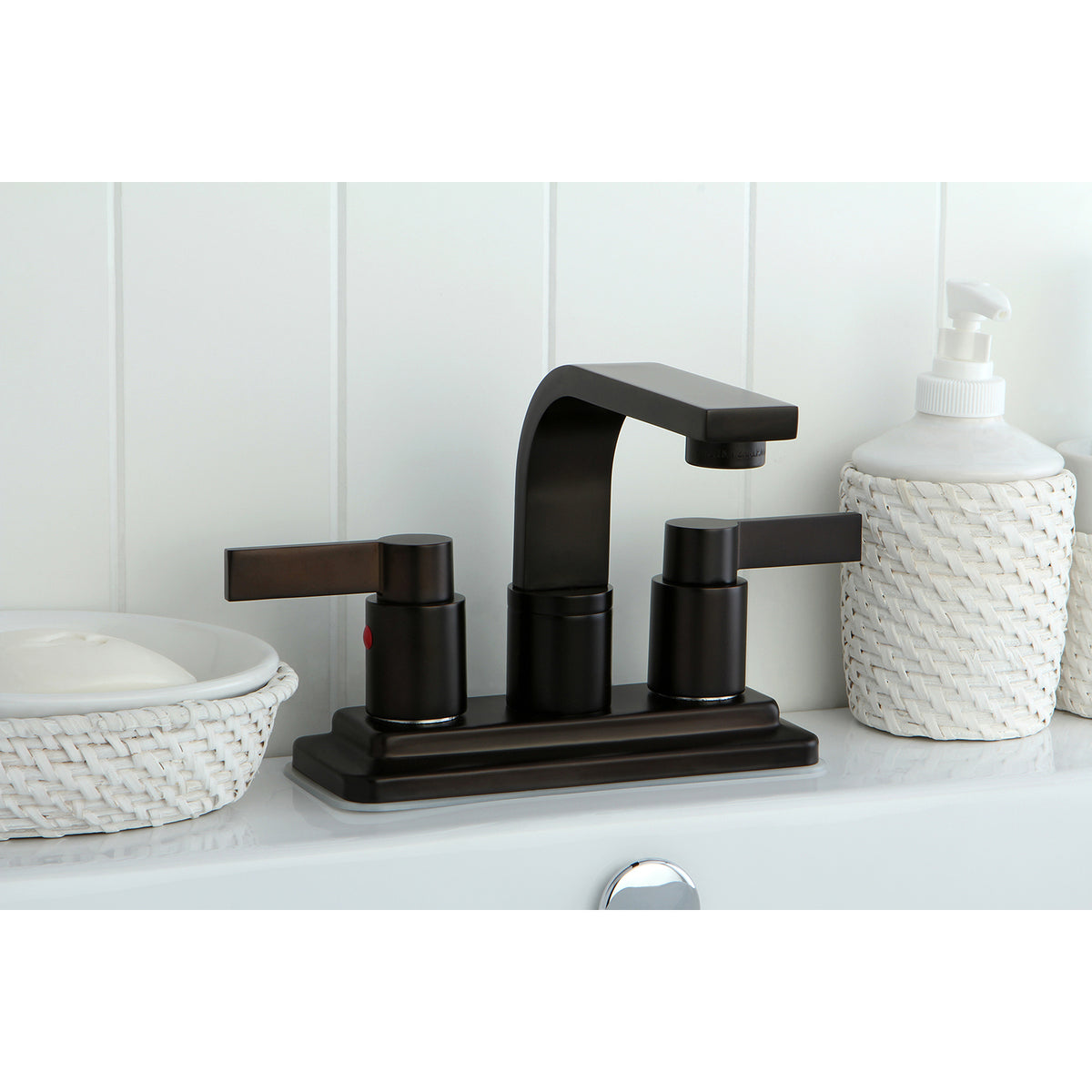 Kingston Brass KB8462NDL NuvoFusion 4-Inch Centerset Bathroom Faucet