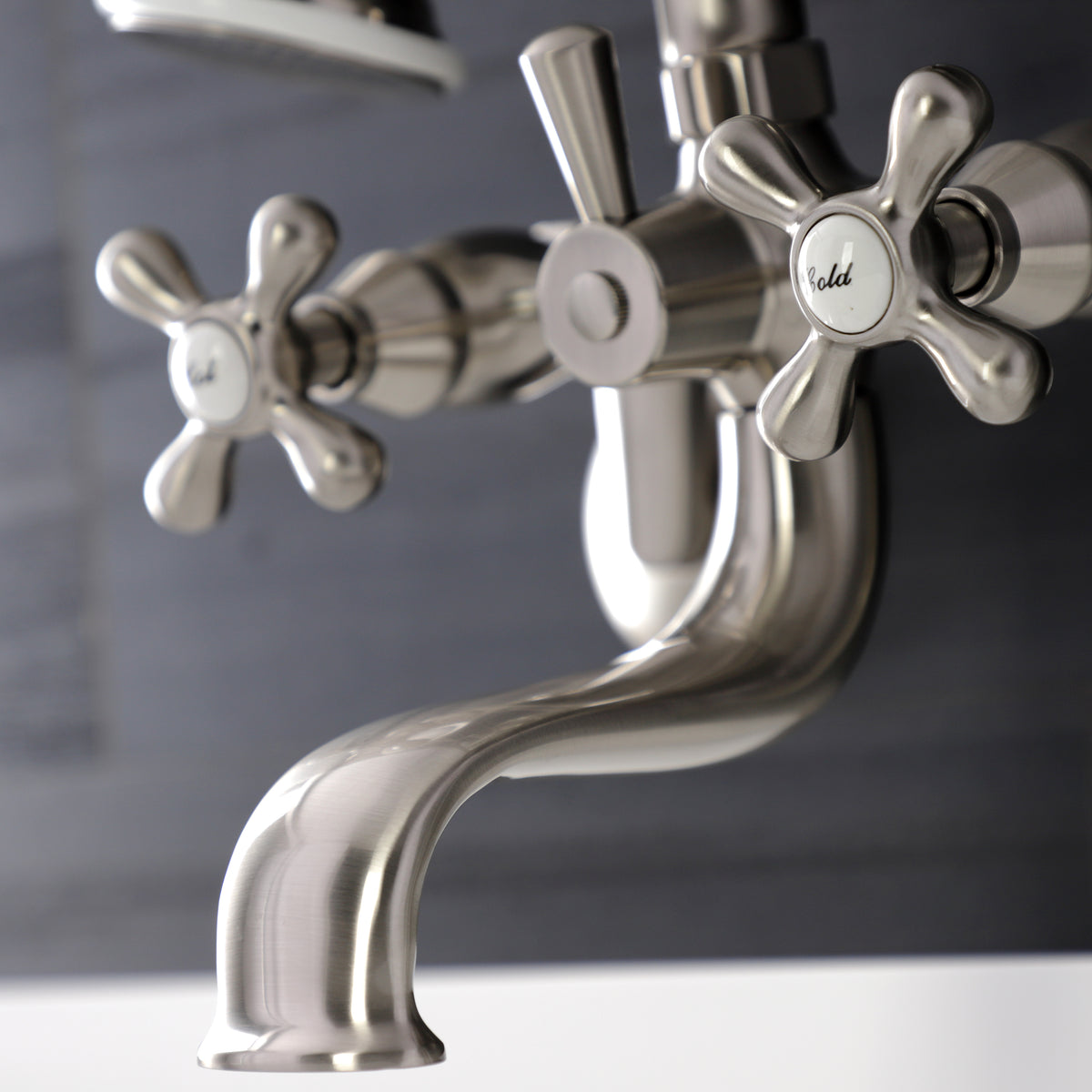 Kingston Wall Mount Tub Faucet with Hand Shower