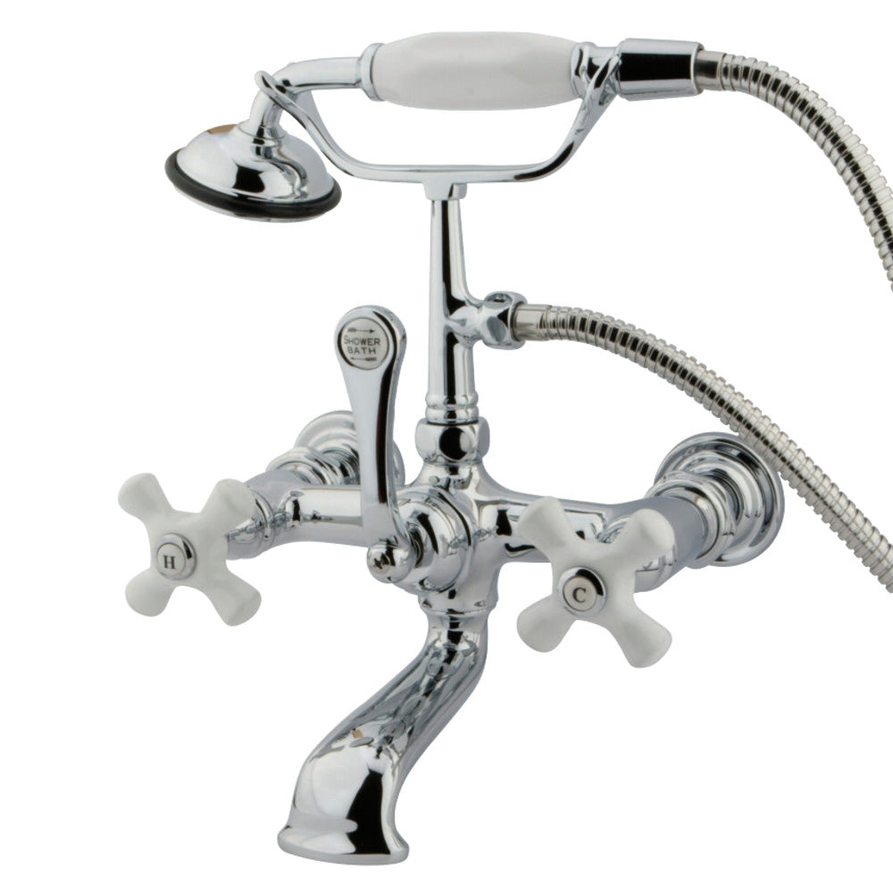 Vintage 7-Inch Wall Mount Tub Faucet with Hand Shower
