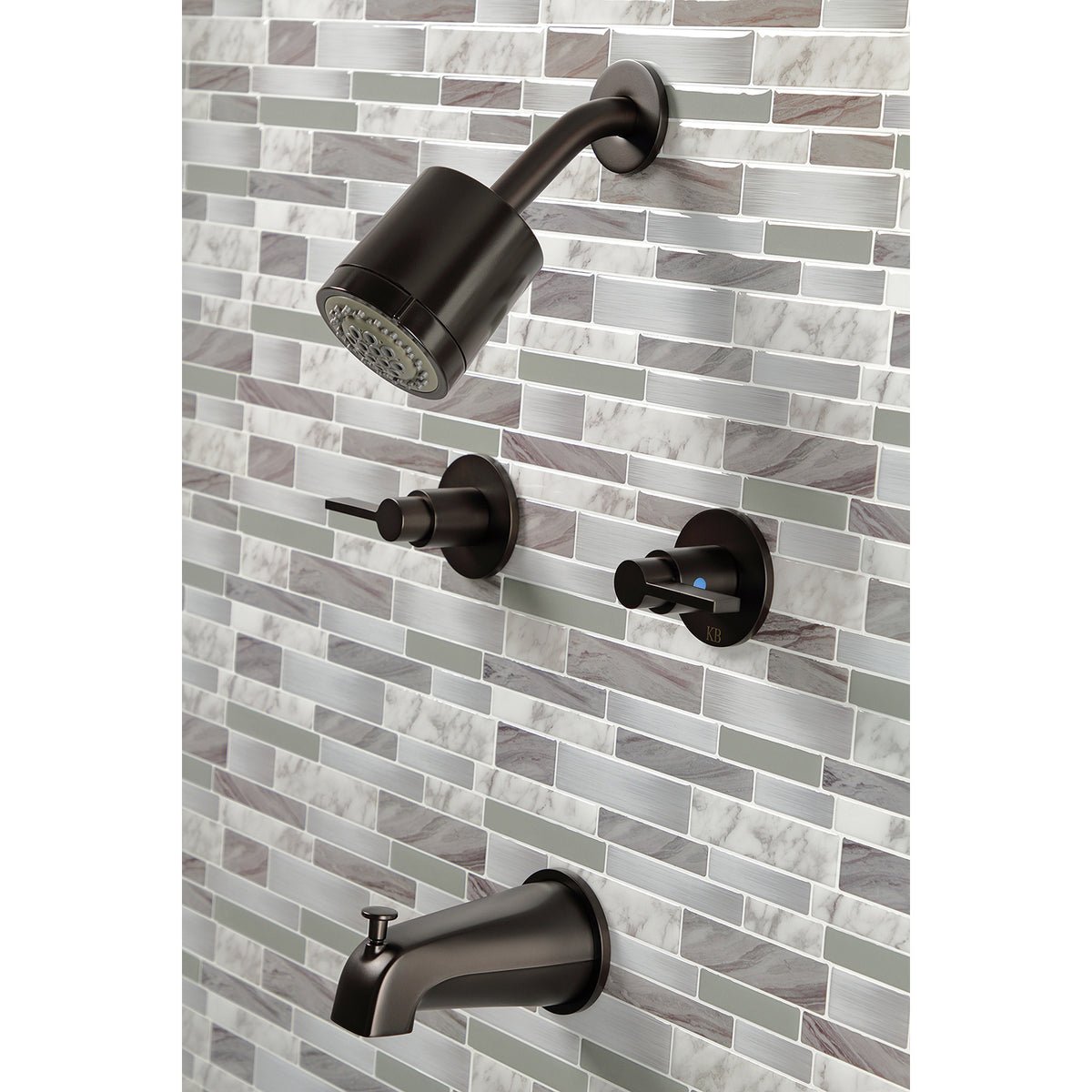 NuvoFusion Two-Handle Tub and Shower Faucet