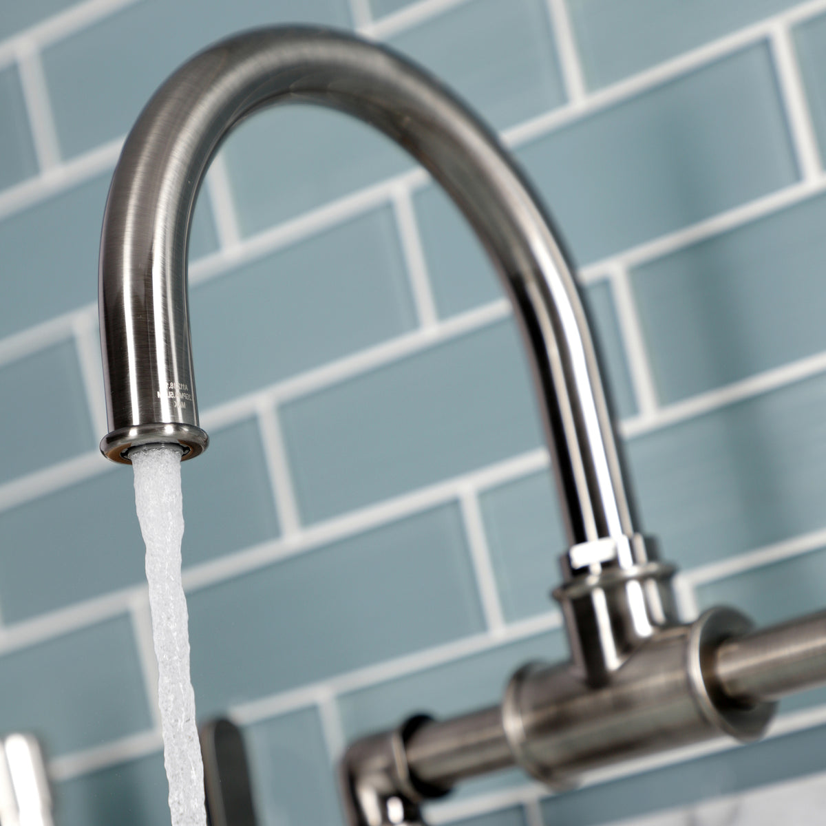 Kingston Brass KS2171KL Whitaker Industrial Style Bridge Bathroom Faucet with Pop-Up Drain