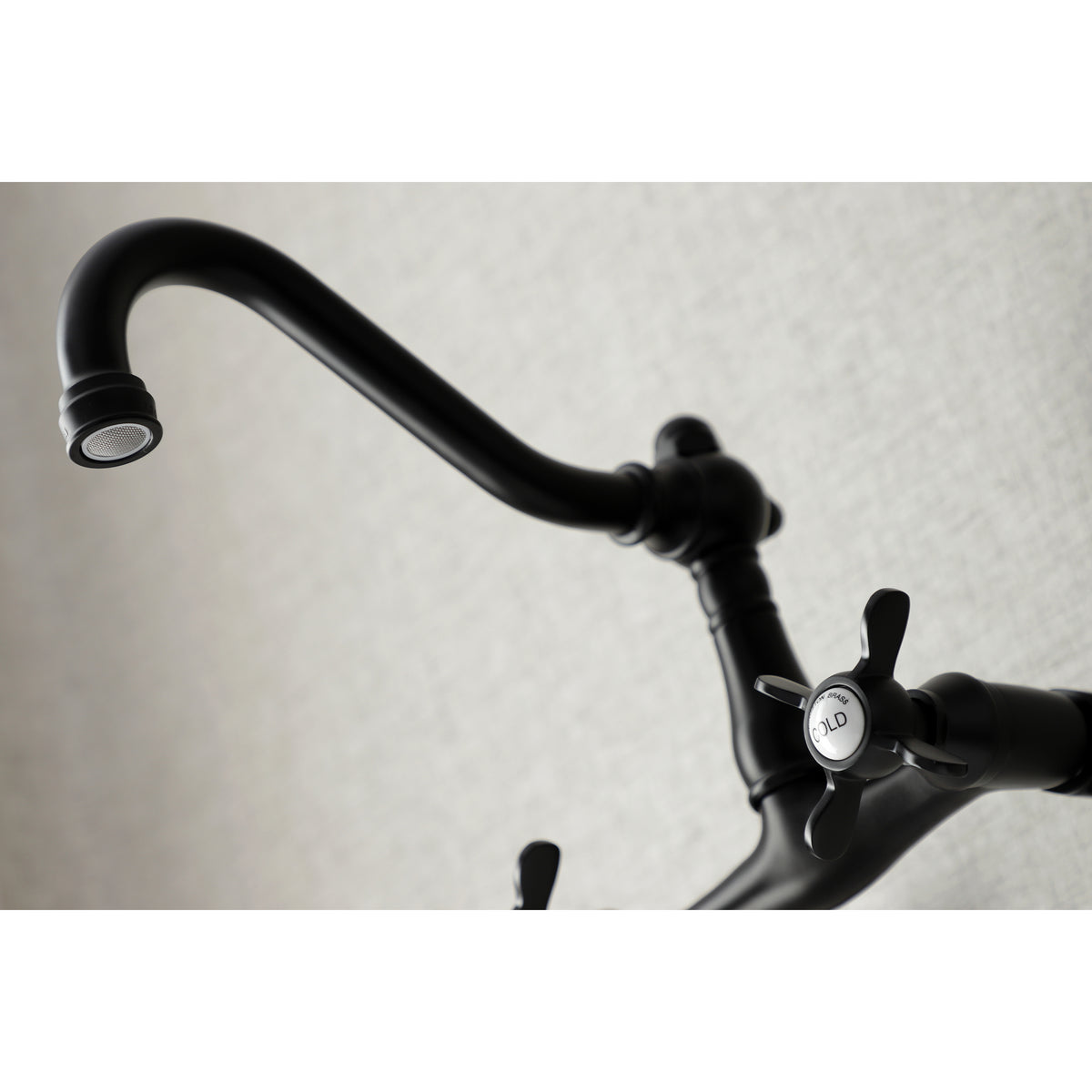 Kingston Brass KS3228BEX 6-Inch Adjustable Center Wall Mount Kitchen Faucet