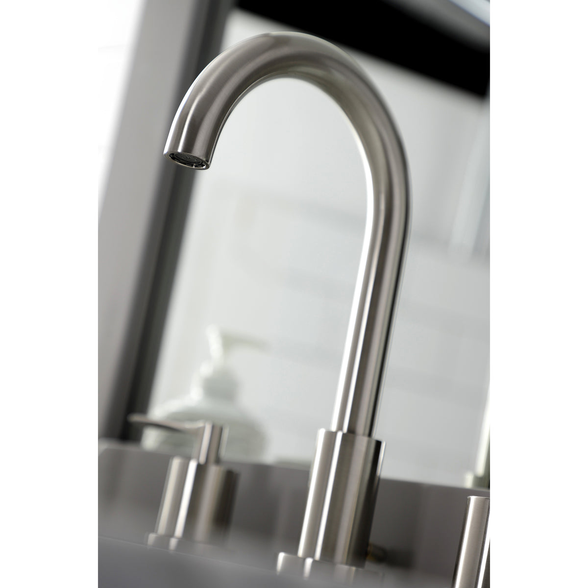 Kingston Brass FSC8925SVL Serena Widespread Bathroom Faucet with Brass Pop-Up