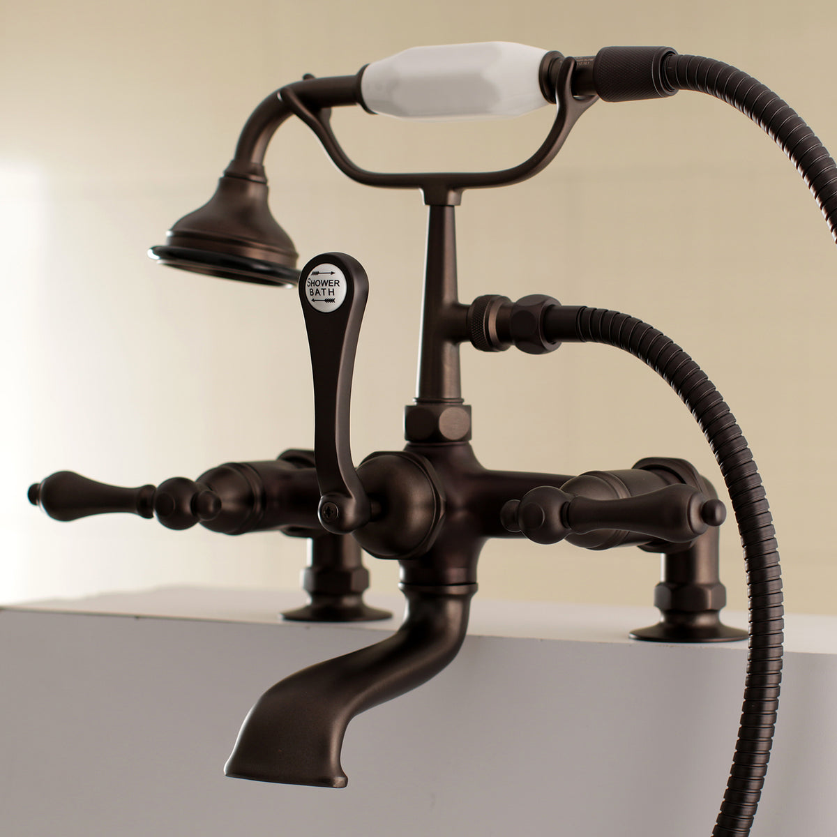 Aqua Vintage 7-Inch Tub Faucet with Hand Shower
