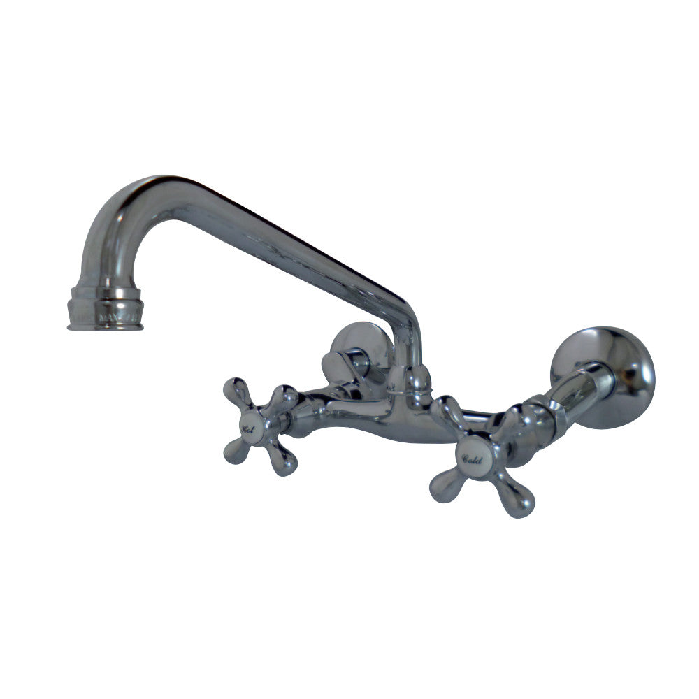 Kingston Brass KS200C Two-Handle Adjustable Center Wall Mount Kitchen Faucet