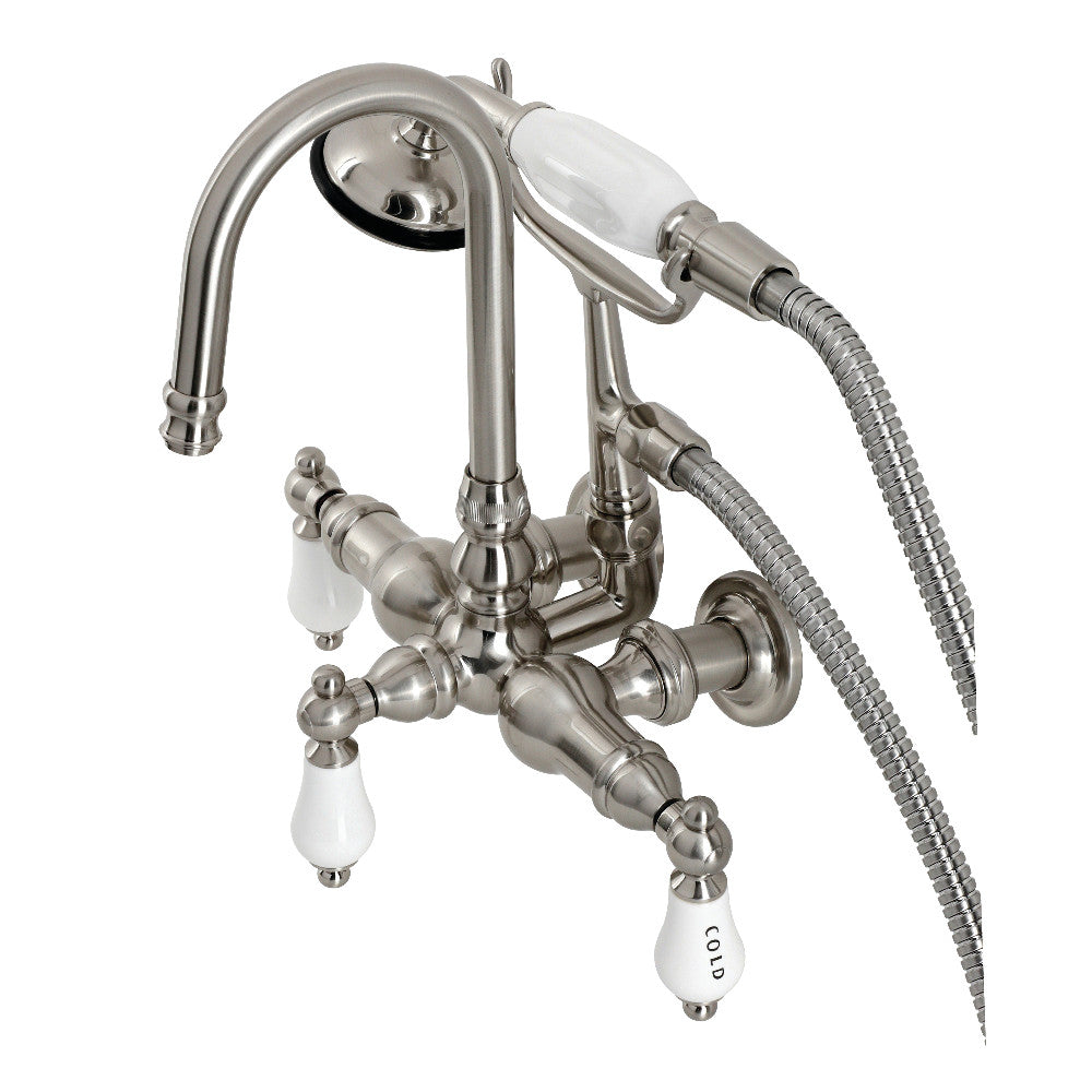 Vintage 3-3/8&quot; Tub Wall Mount Clawfoot Tub Faucet with Hand Shower