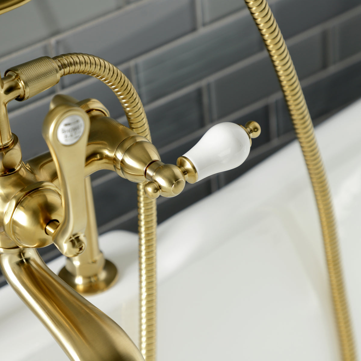 Auqa Vintage Deck Mount Clawfoot Tub Faucet