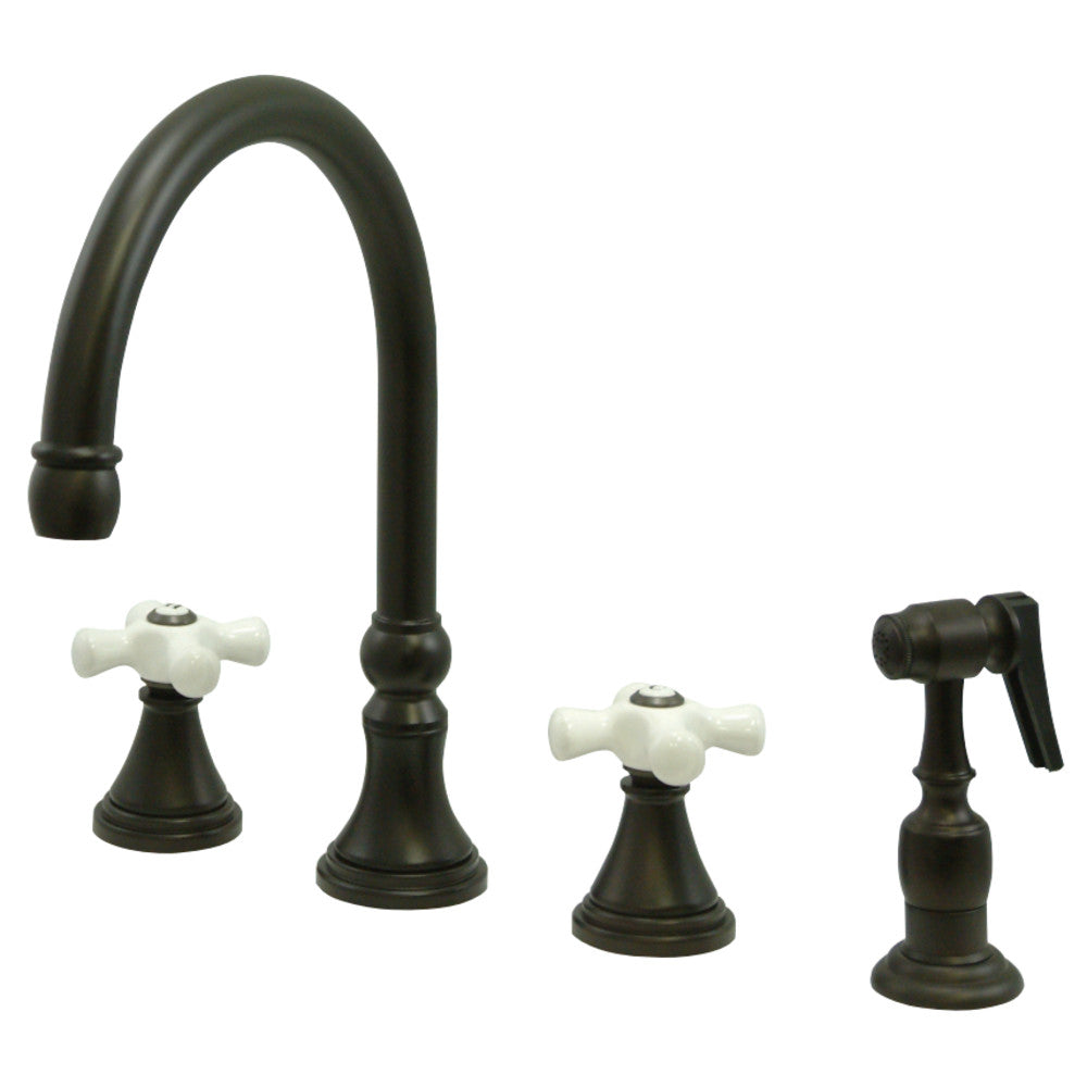 Kingston Brass KS2792PXBS Widespread Kitchen Faucet