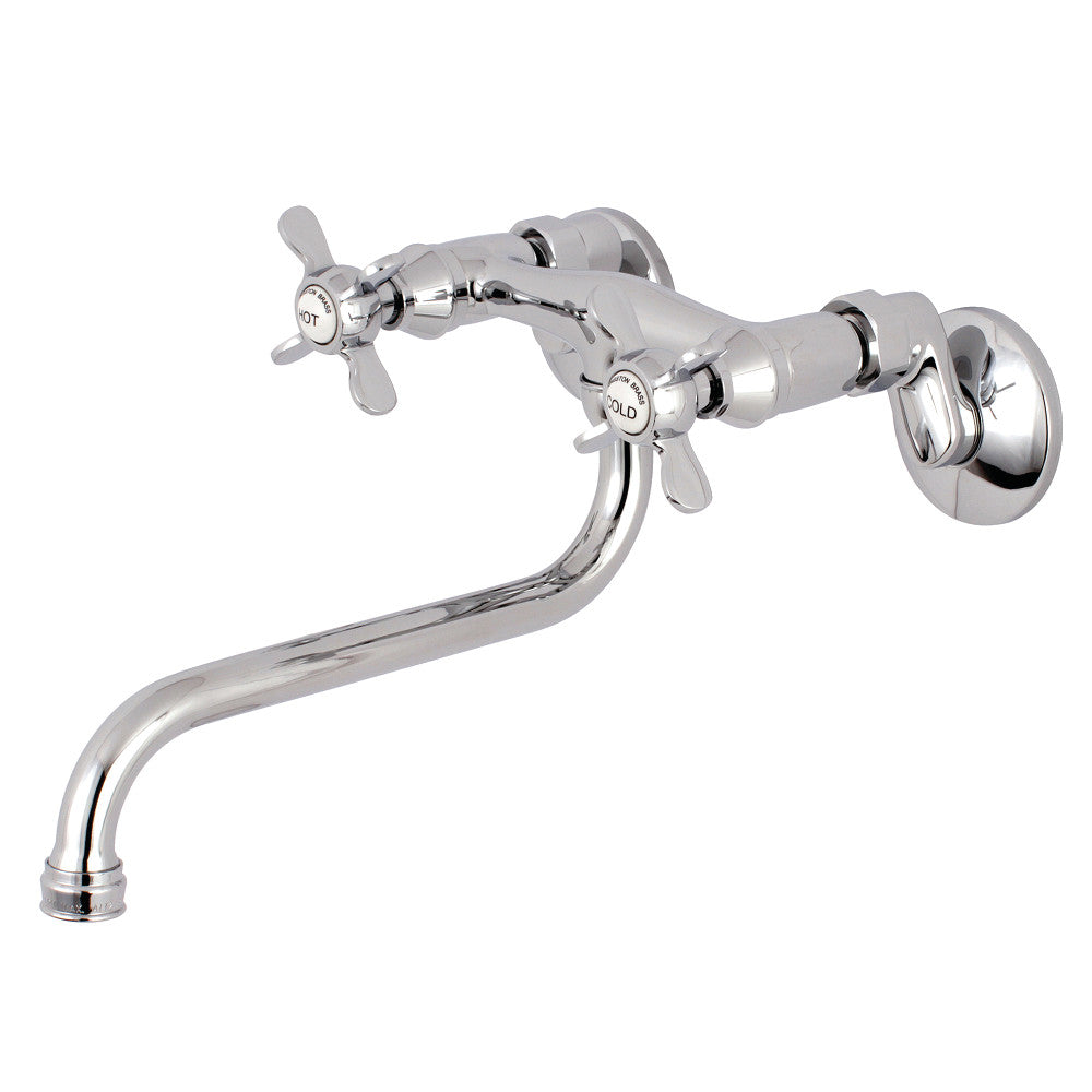 Kingston Brass KS115SN Essex Two Handle Wall Mount Bathroom Faucet