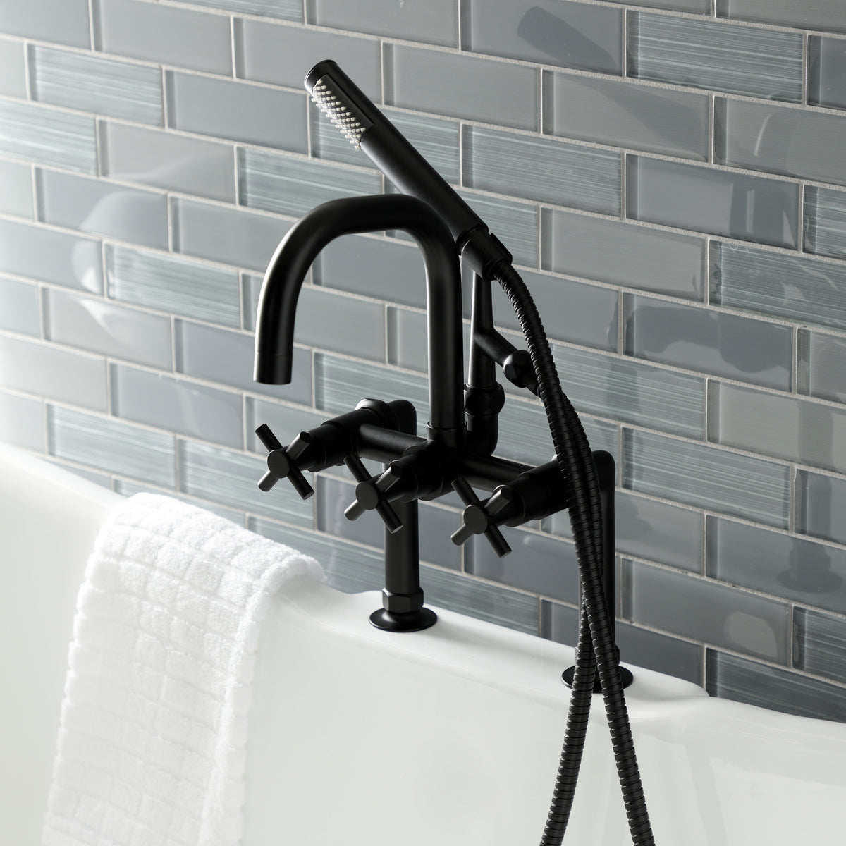 Aqua Vintage Concord Deck Mount Clawfoot Tub Faucet
