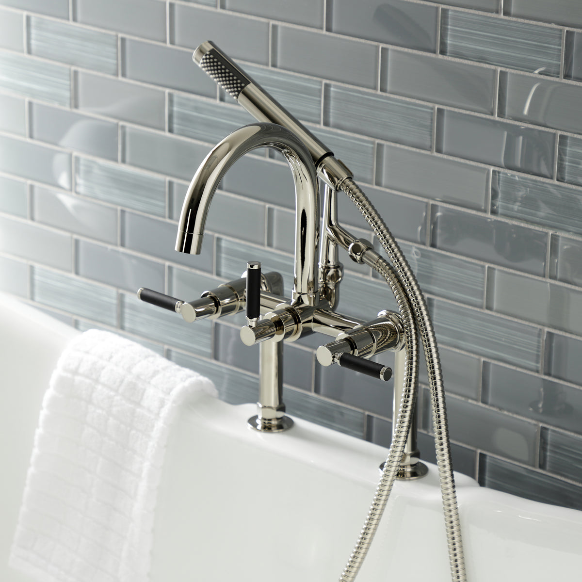 Aqua Vintage Kaiser 7-Inch Deck Mount Clawfoot Tub Faucet