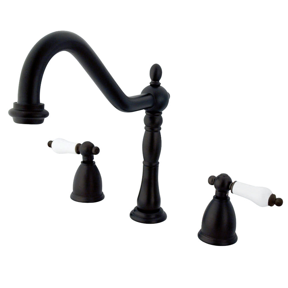 Kingston Brass KB1796PLLS Widespread Kitchen Faucet