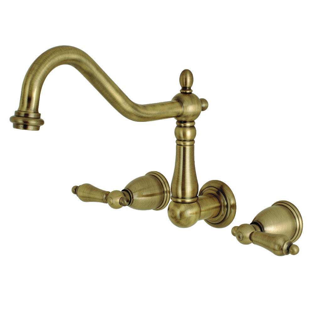 Kingston Brass KS1281AL Heritage Wall Mount Kitchen Faucet