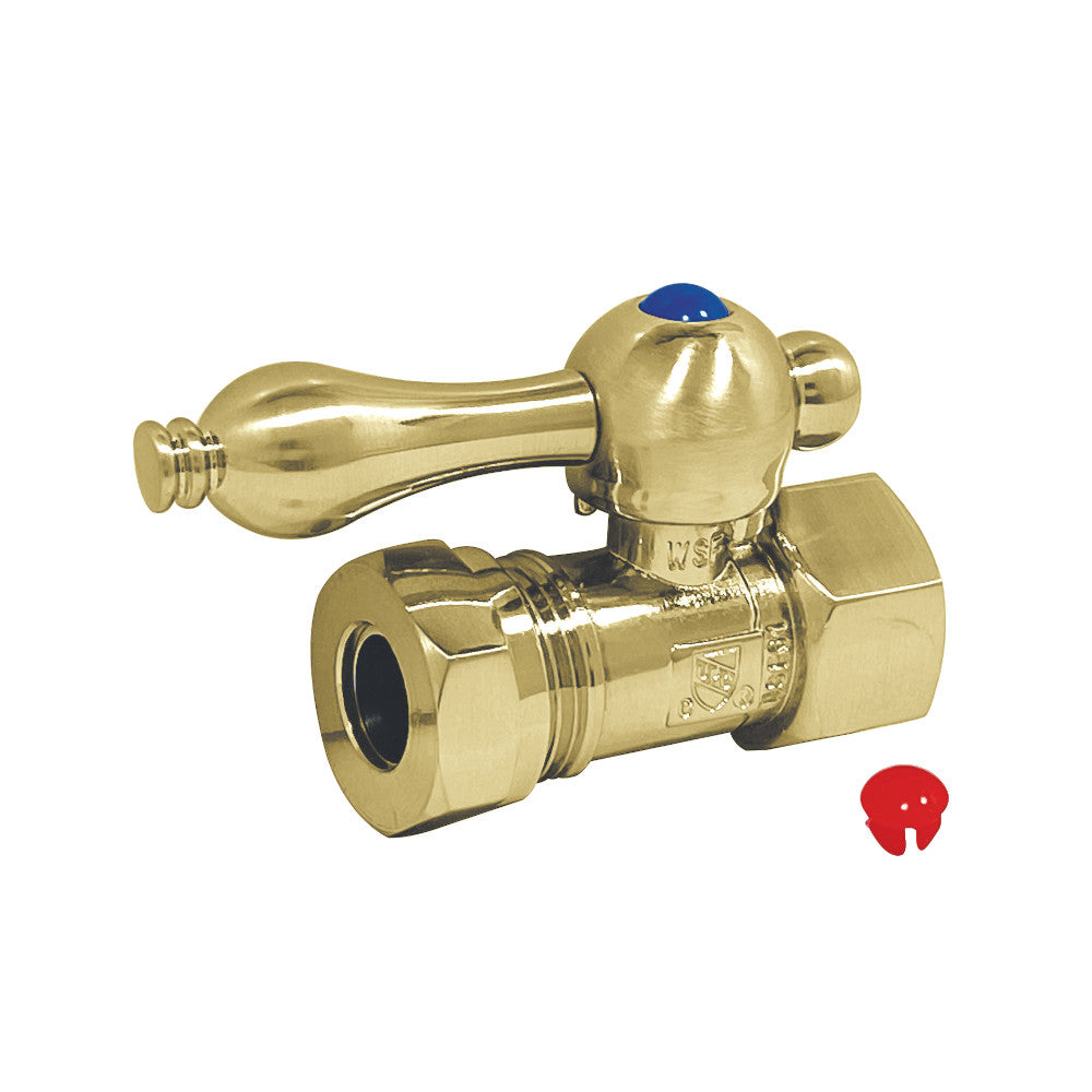 Kingston Brass Quarter Turn Valve (1/2&quot; FIP X 1/2&quot; or 7/16-Inch&quot; Slip Joint)