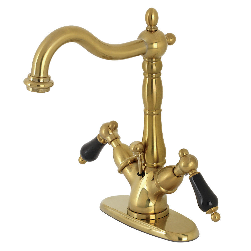 Kingston Brass KS1435PKL Duchess Two-Handle Bathroom Faucet with Brass Pop-Up and Cover Plate