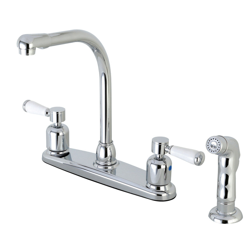 Kingston Brass FB751DPLSP Paris 8-Inch Centerset Kitchen Faucet with Sprayer