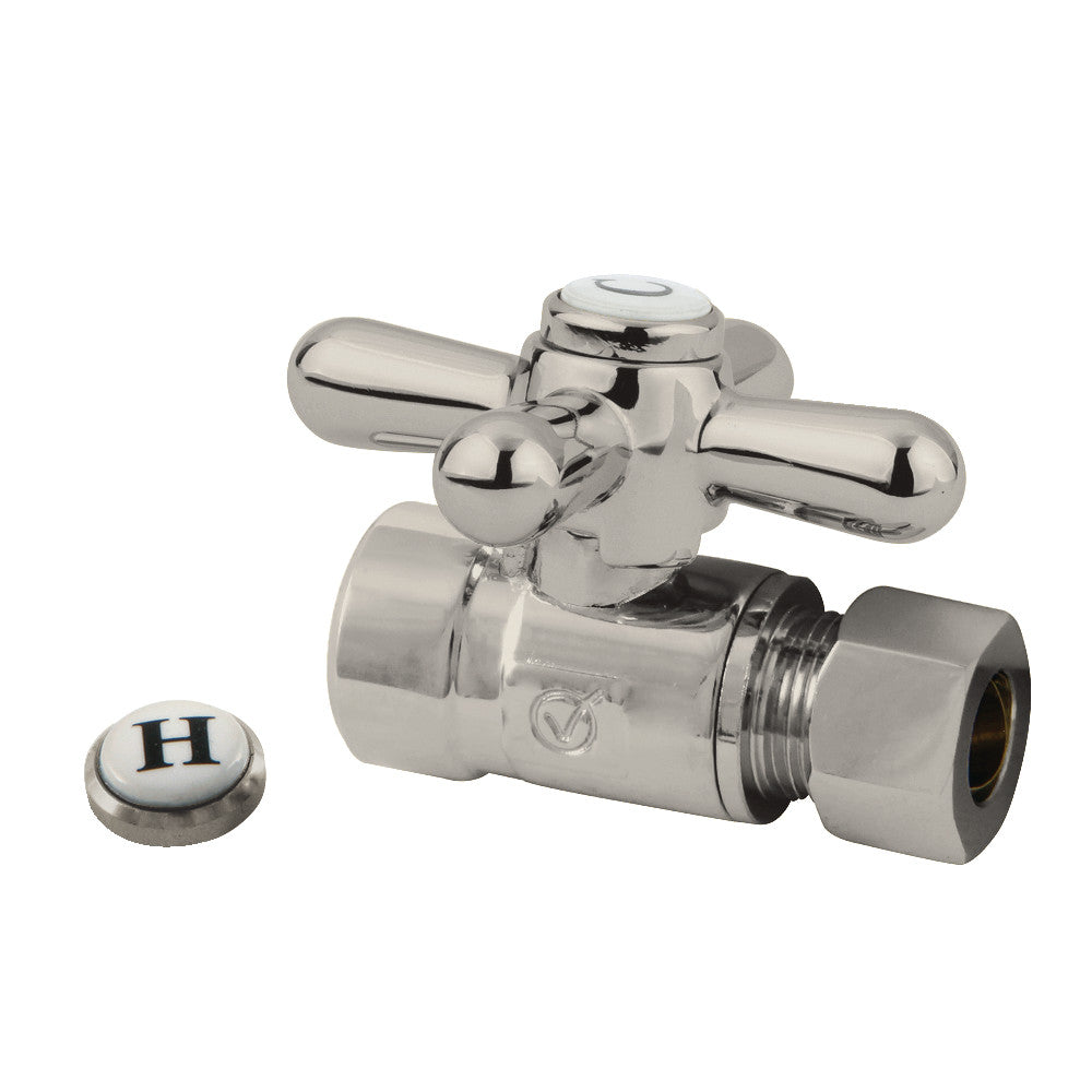 Kingston Brass 1/2&quot; Sweat, 3/8&quot; O.D. Comp Straight Shut-Off Valve