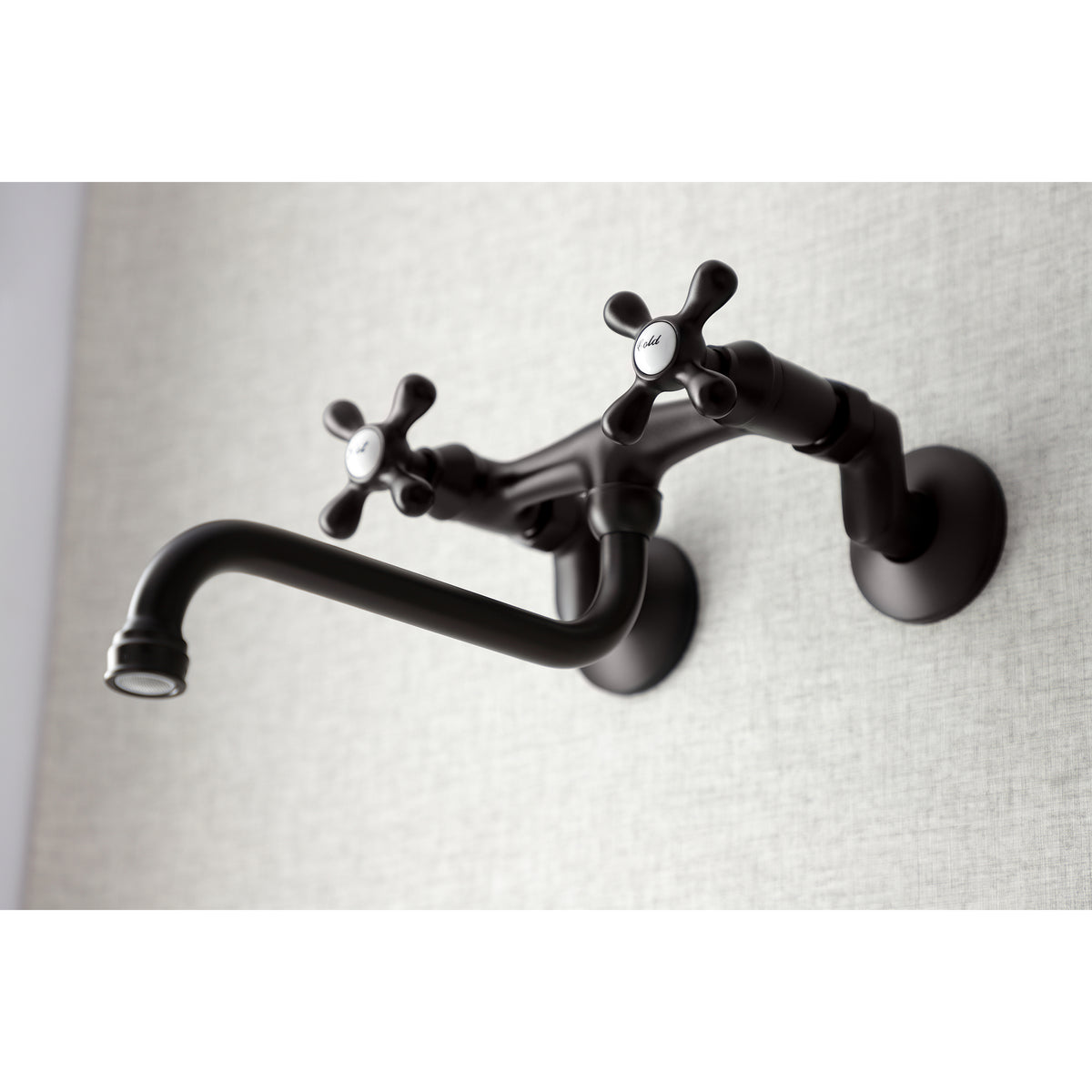 Kingston Brass KS215SN Kingston Two Handle Wall Mount Bathroom Faucet