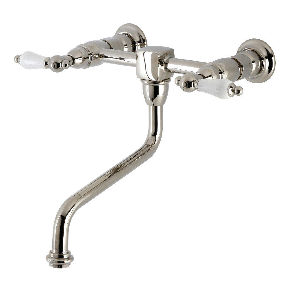 Kingston Brass KS1215PL Heritage Wall Mount Bathroom Faucet