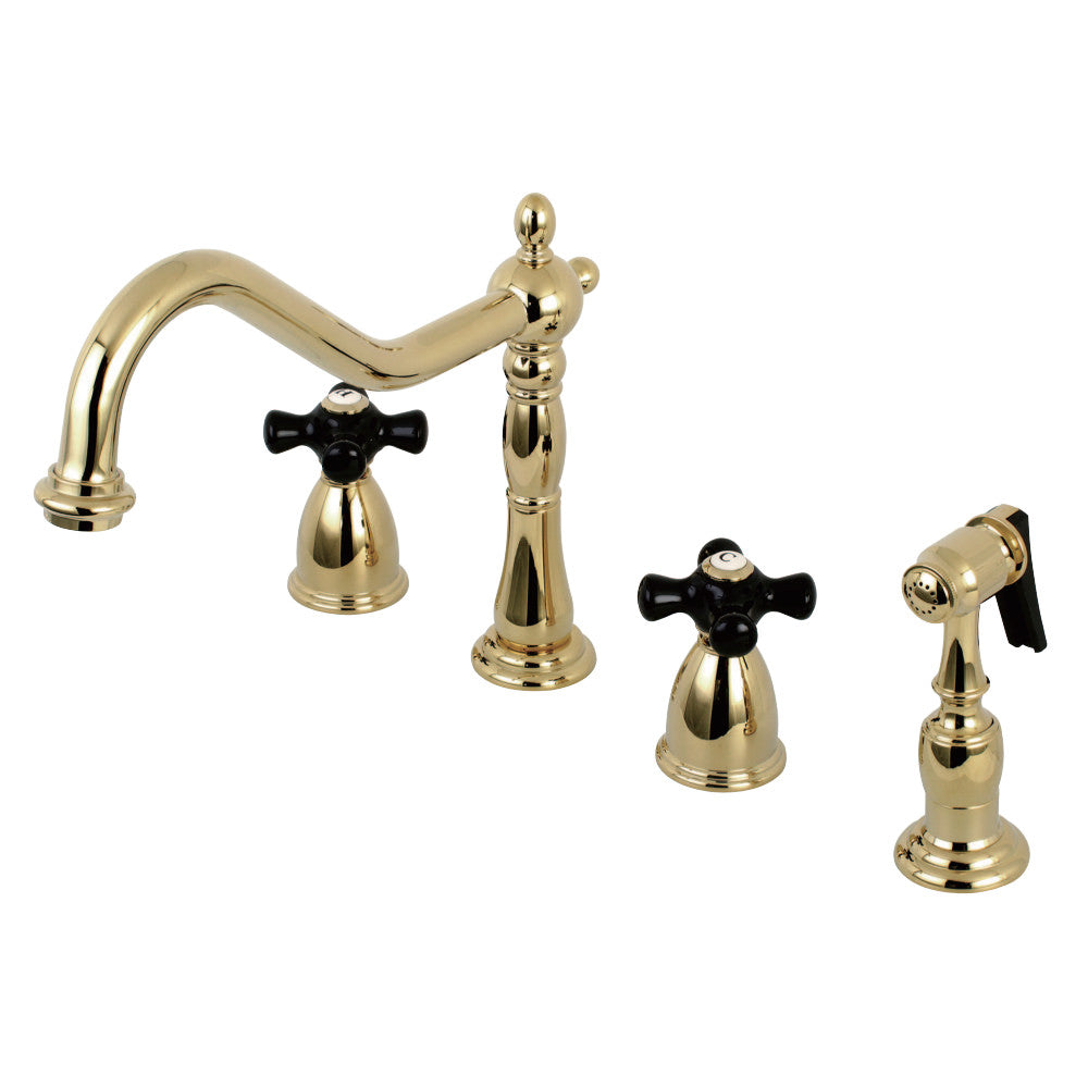 Kingston Brass KB1798PKXBS Widespread Kitchen Faucet