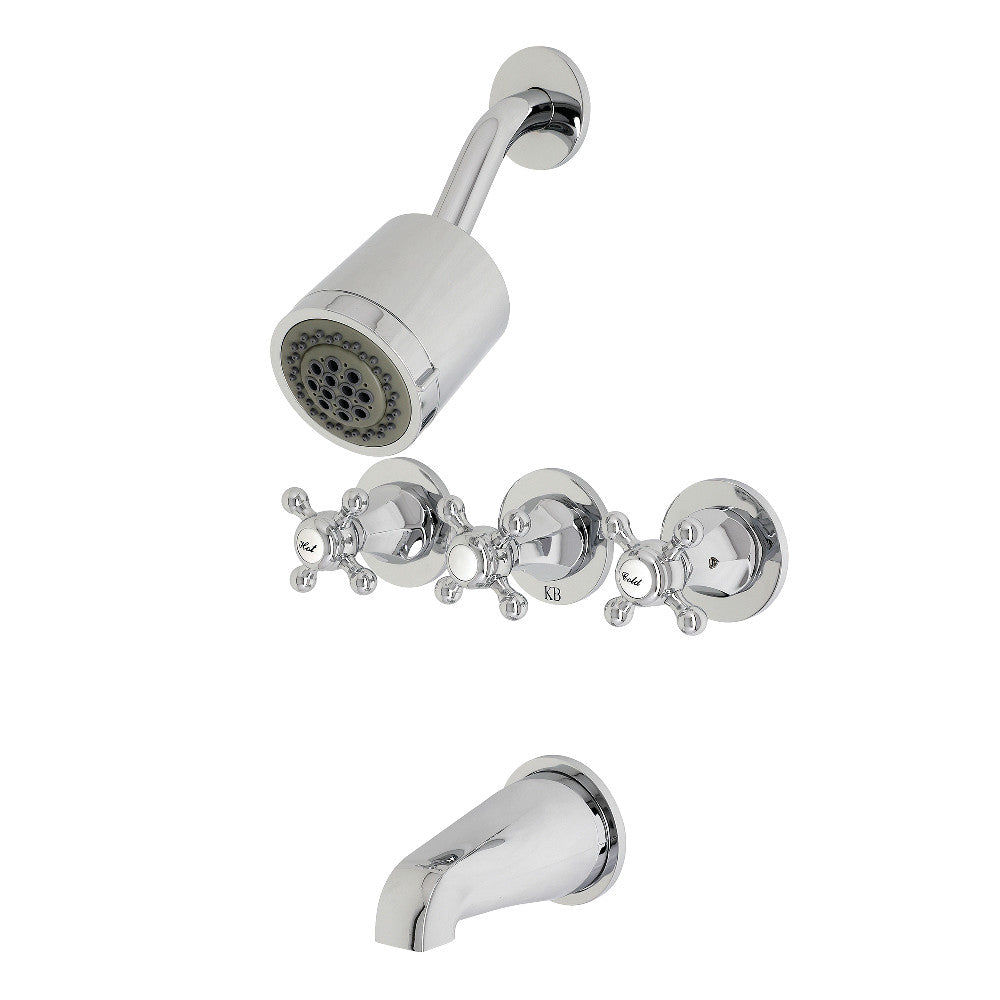 Metropolitan Three-Handle Tub and Shower Faucet