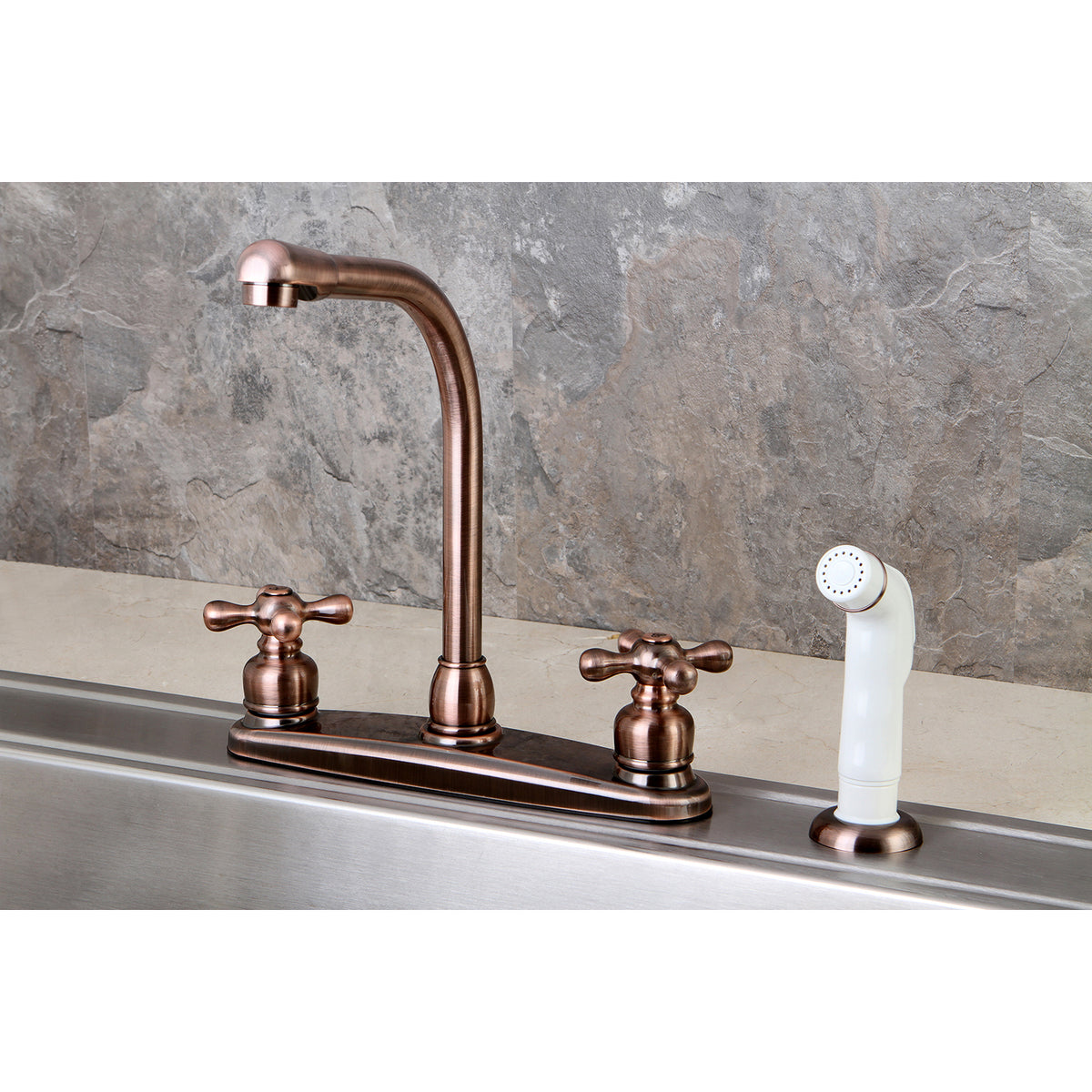 Kingston Brass KB712AX Victorian Centerset Kitchen Faucet