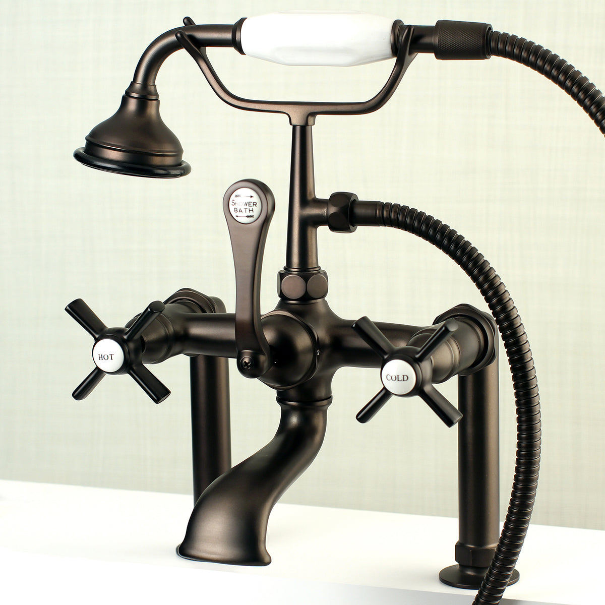 Aqua Vintage Millennium Deck Mount Clawfoot Tub Faucet