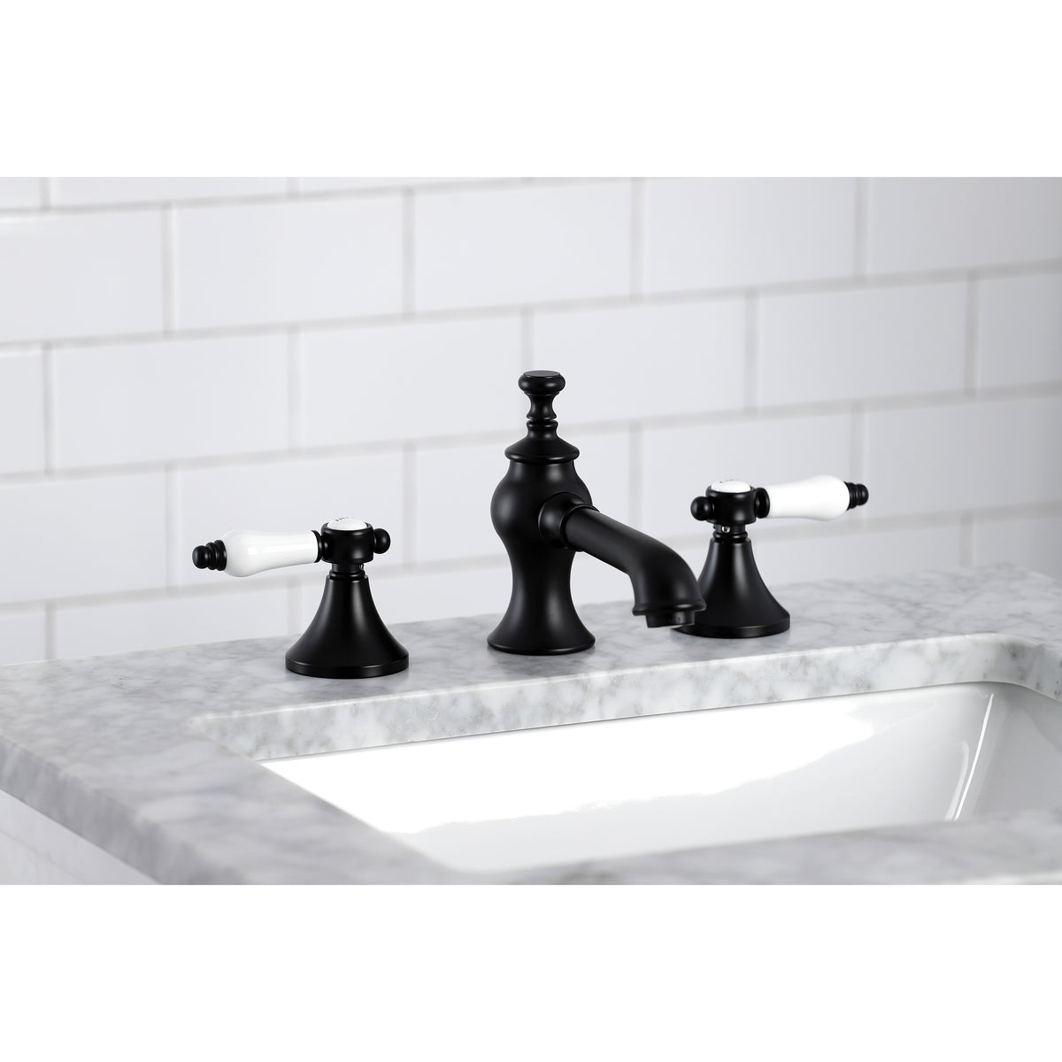 Kingston Brass KC7065BPL 8 in. Widespread Bathroom Faucet