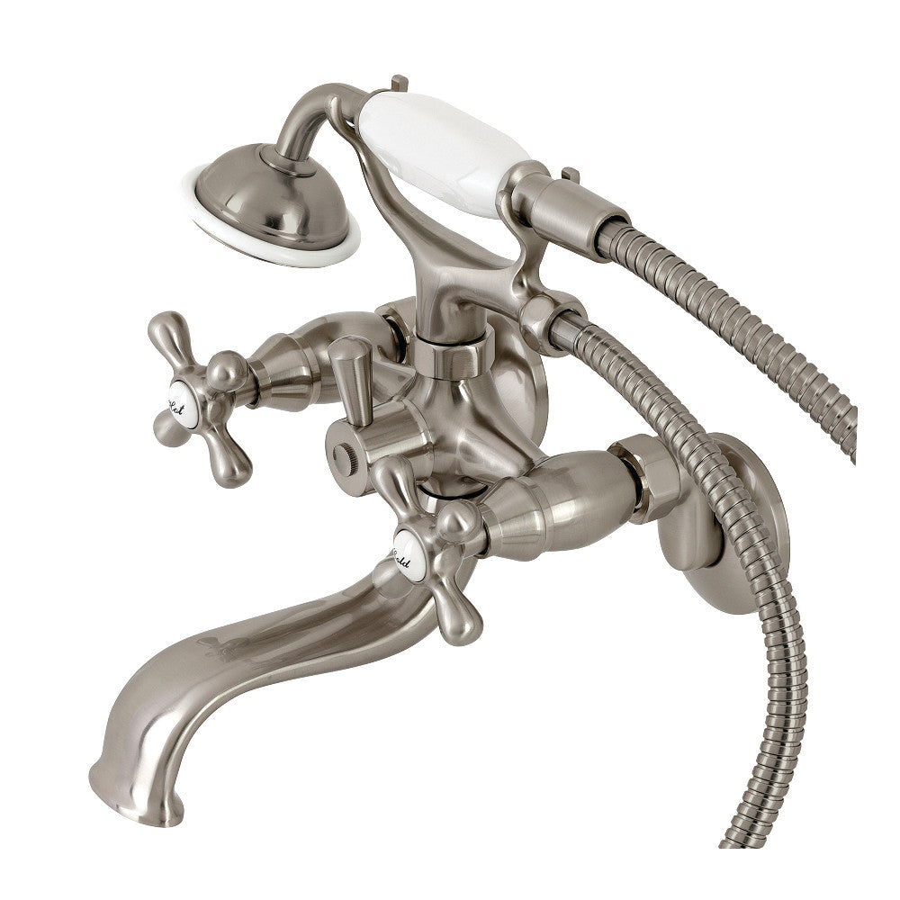 Kingston Wall Mount Clawfoot Tub Faucet with Hand Shower