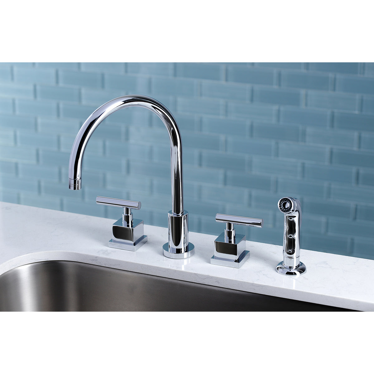 Kingston Brass KS8728CQL Widespread Kitchen Faucet