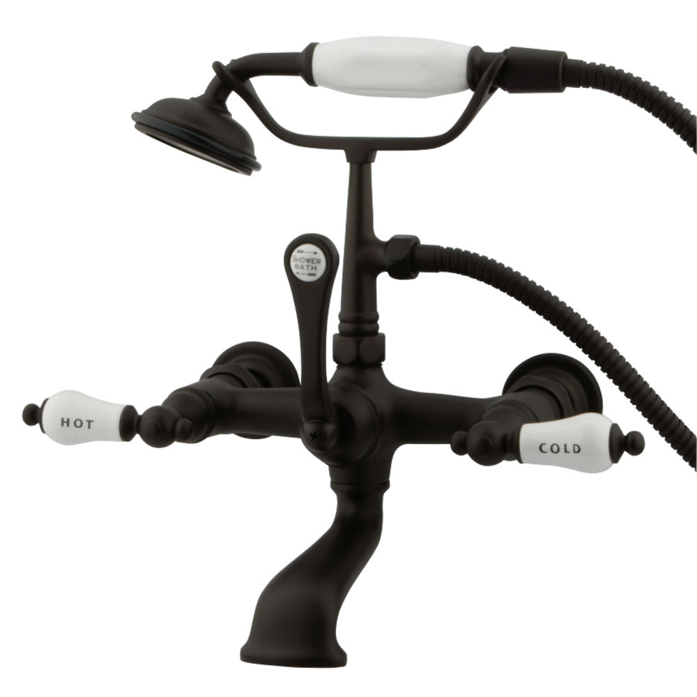 Vintage 7-Inch Wall Mount Tub Faucet with Hand Shower