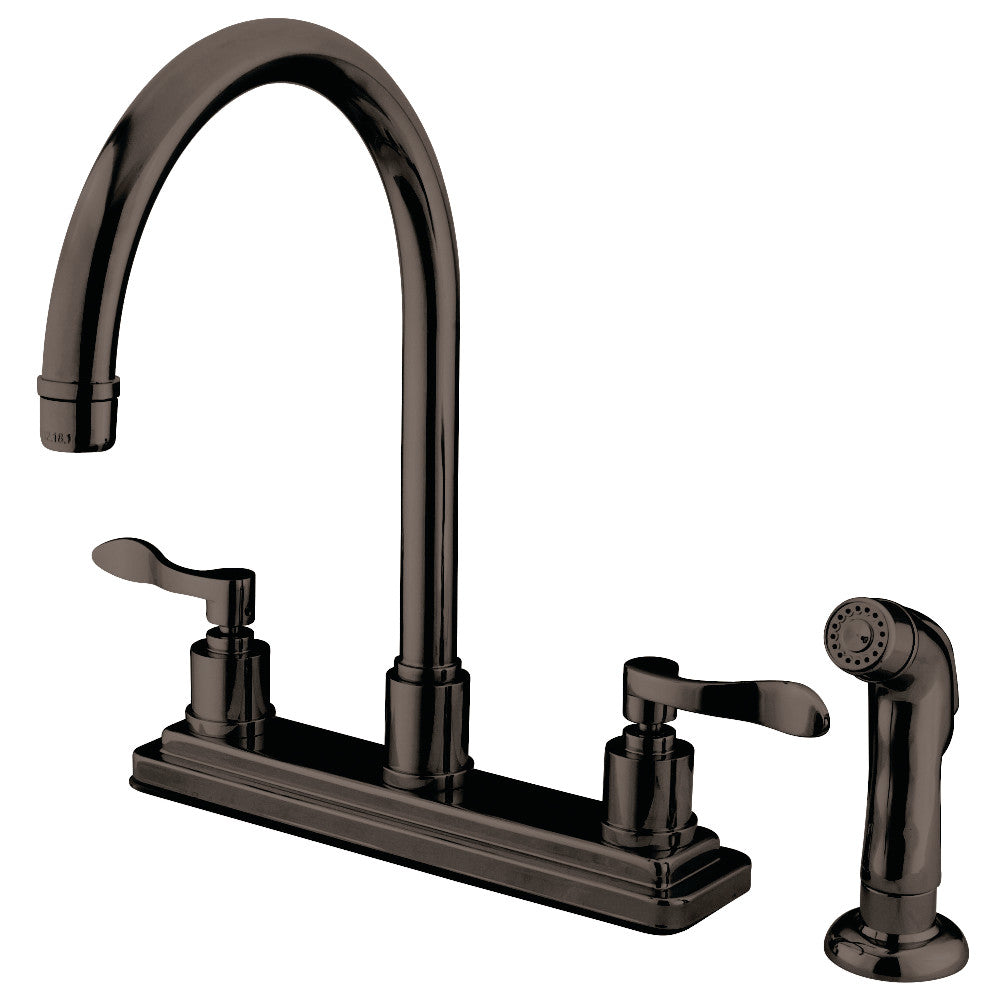 Kingston Brass KS8791DFL 8-Inch Centerset Kitchen Faucet
