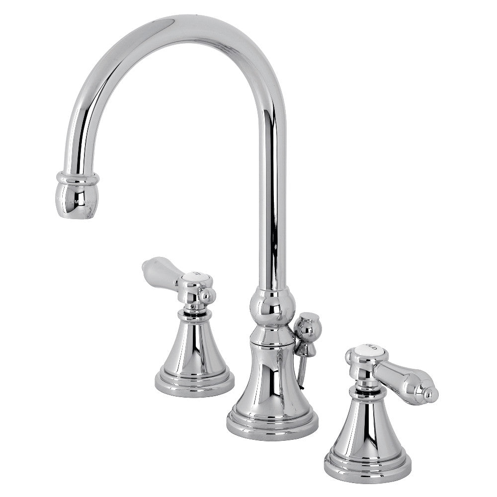 Kingston Brass KS2981BAL Heirloom Widespread Bathroom Faucet with Brass Pop-Up