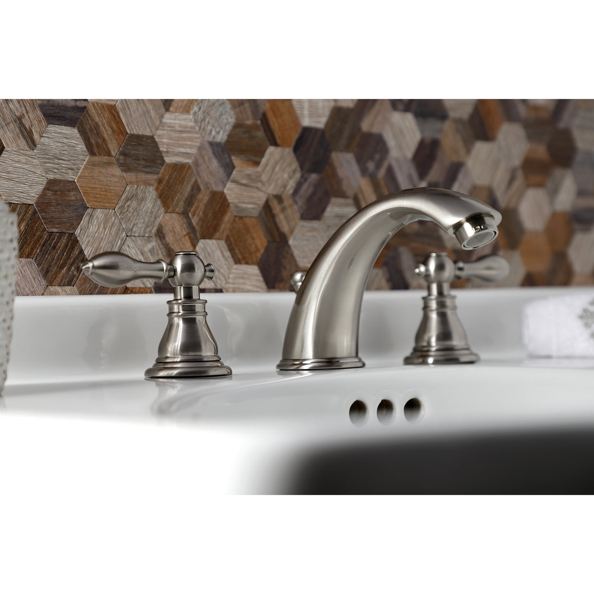 Kingston Brass KB962ACL American Classic Widespread Bathroom Faucet with Retail Pop-Up