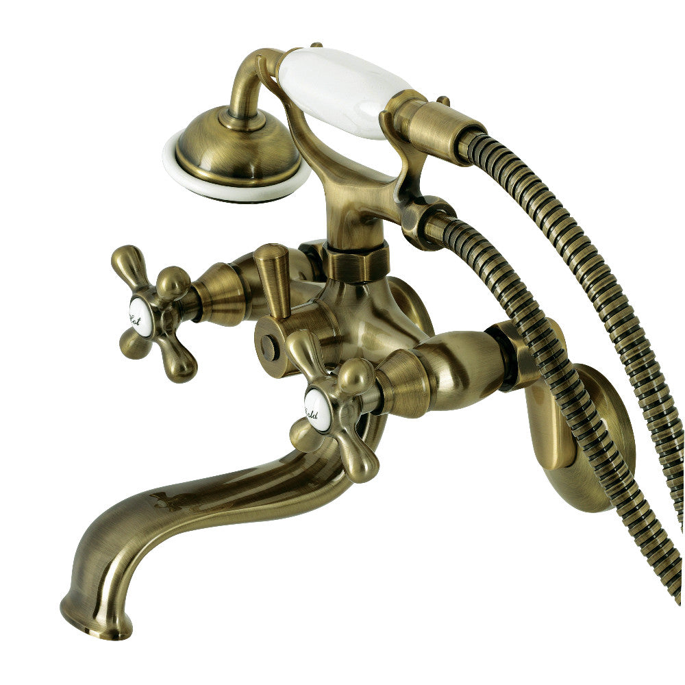 Kingston Wall Mount Tub Faucet with Hand Shower