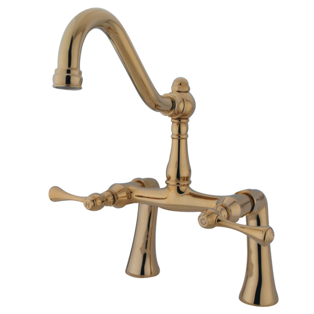 Restoration 7-Inch Center Deck Mount Clawfoot Tub Faucet