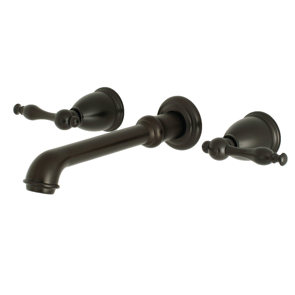 Kingston Brass KS7128NL Naples Two-Handle Wall Mount Bathroom Faucet