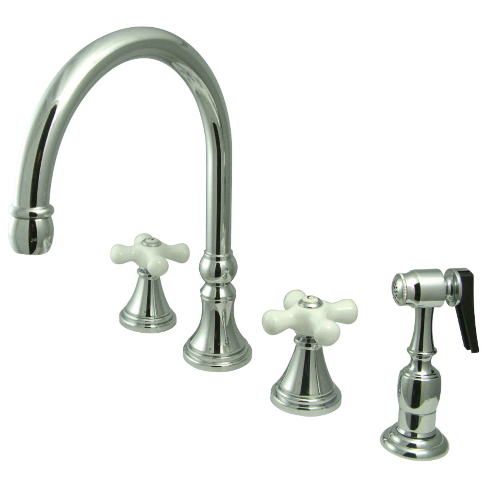 Kingston Brass KS2792PXBS Widespread Kitchen Faucet