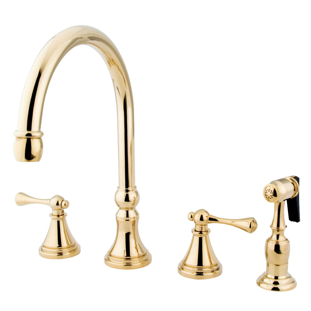 Kingston Brass KS2791BLBS Widespread Kitchen Faucet