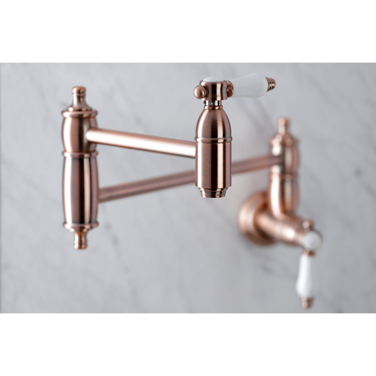 Kingston Brass KS3106BPL Bel-Air Wall Mount Pot Filler Kitchen Faucet