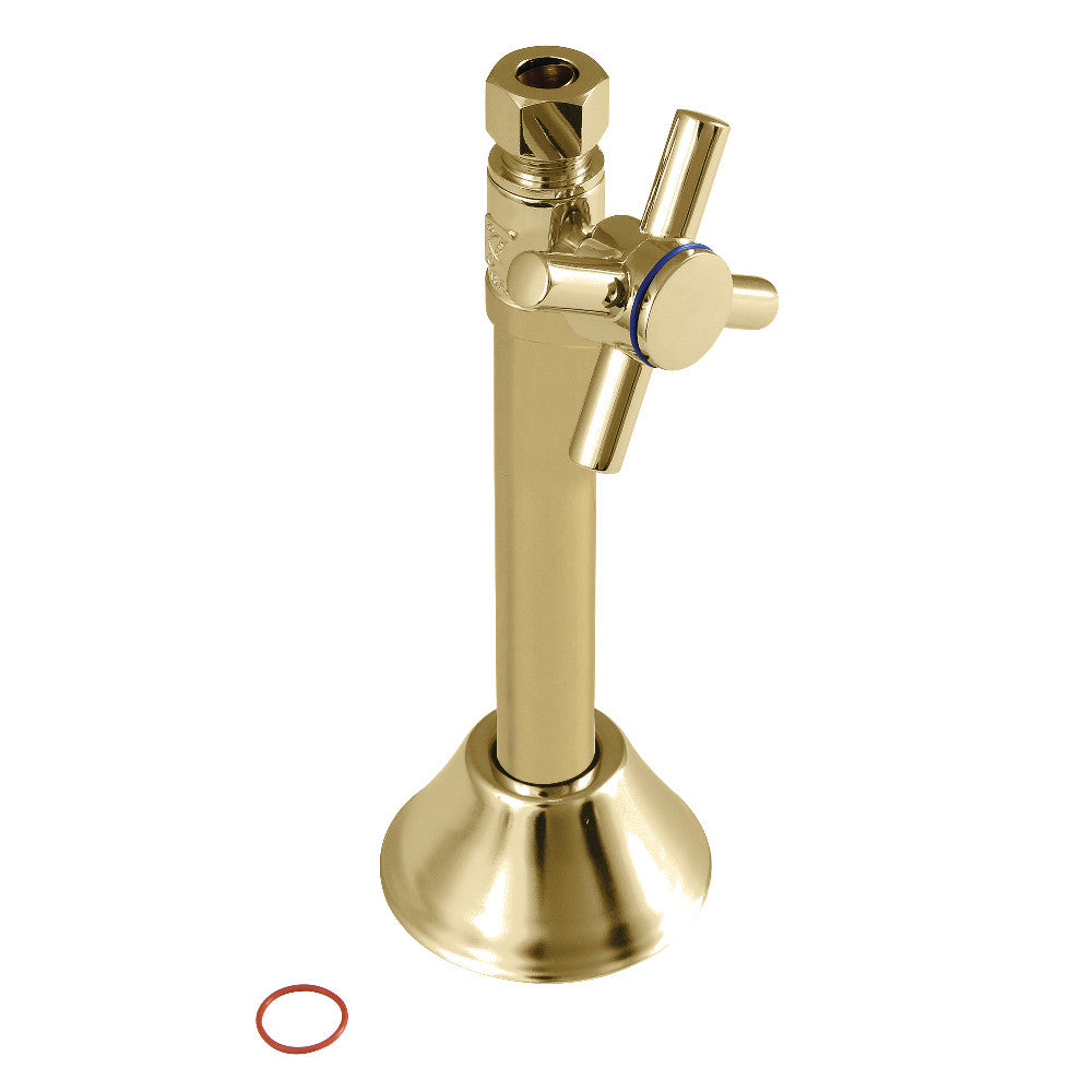 Kingston Brass Concord 1/2&quot; Sweat x 3/8&quot; O.D. Comp Straight Shut Off Valve with 5&quot; Extension