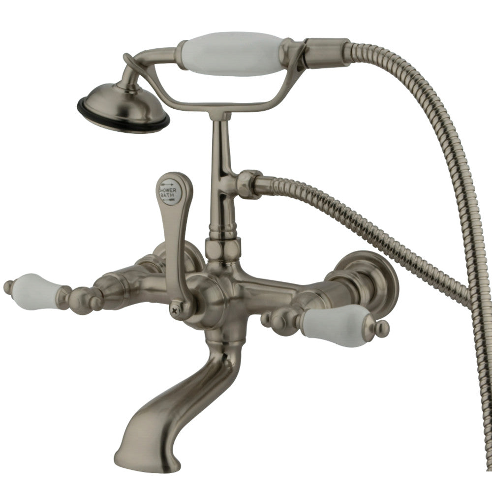 Vintage 7-Inch Wall Mount Tub Faucet with Hand Shower