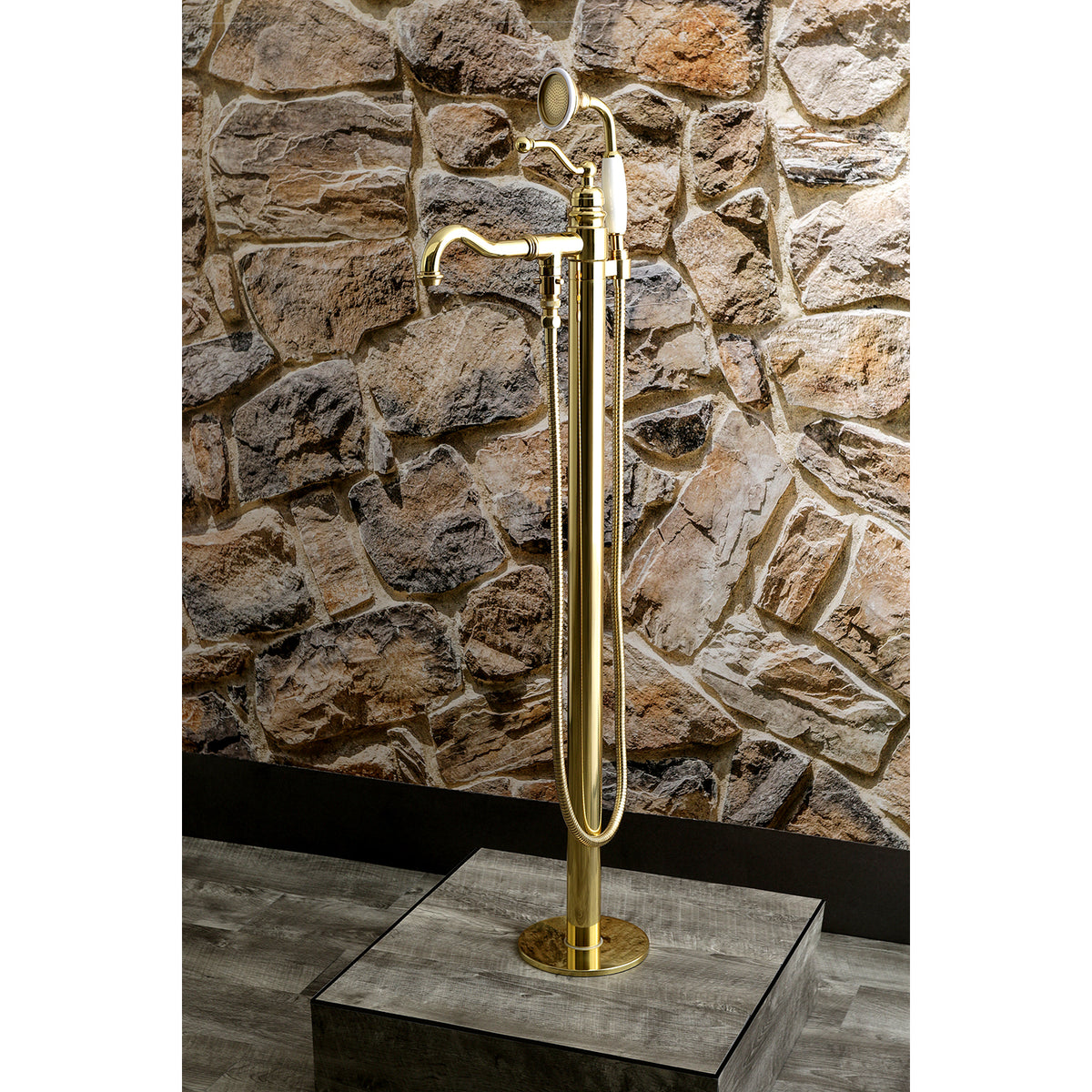 English Country Freestanding Tub Faucet with Hand Shower