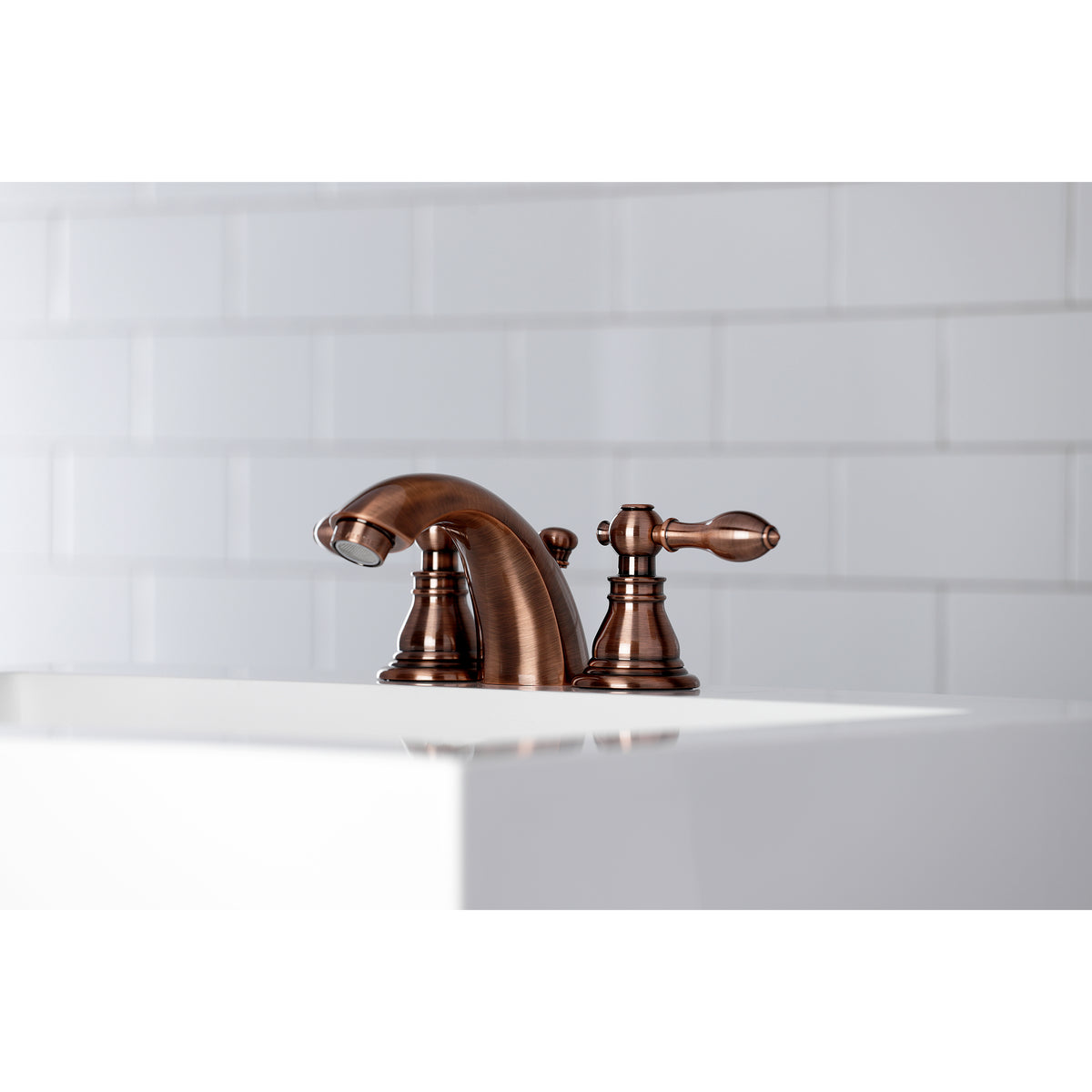 Kingston Brass KB958ACL American Classic Mini-Widespread Bathroom Faucet with Plastic Pop-Up