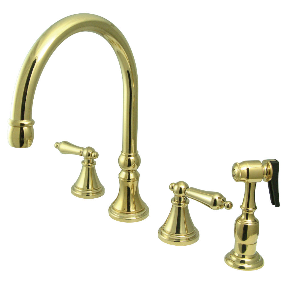 Kingston Brass KS2798ALBS Widespread Kitchen Faucet