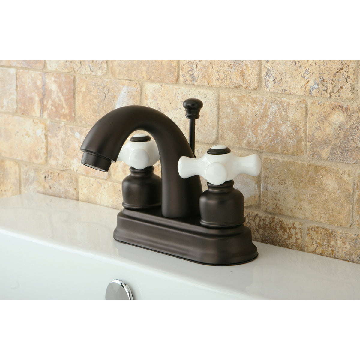 Kingston Brass KB5613PX Restoration 4 in. Centerset Bathroom Faucet