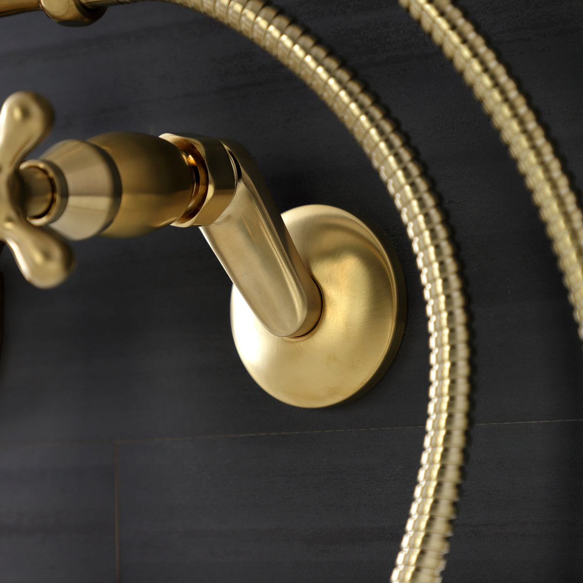 Kingston Wall Mount Tub Faucet with Hand Shower