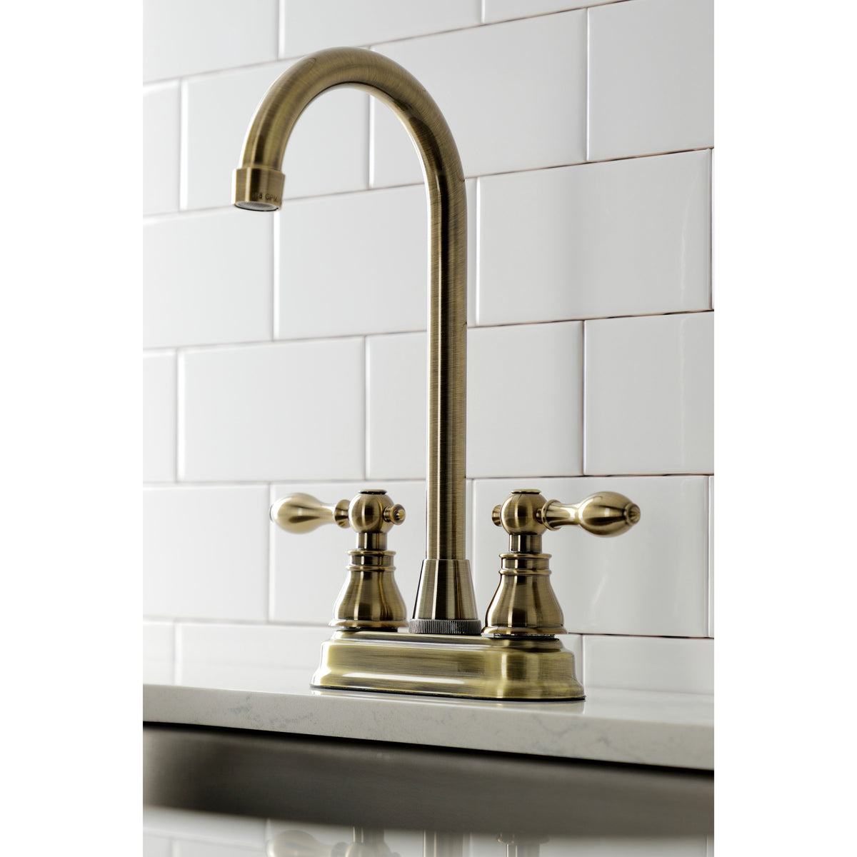 Kingston Brass KB491ACL American Classic Two-Handle High-Arc Bar Faucet